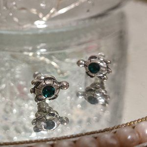 Silver Turtle Studs